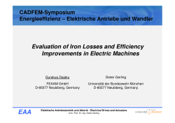 Evaluation of Iron Losses and Efficiency Improvements in Electric