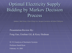 Optimal Electricity Supply Bidding by Markov Decision Process