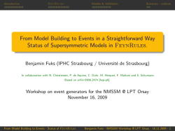 From Model Building to Events in a Straightforward Way