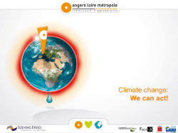 Towards a climate plan. - Angers Loire M&eacute;tropole