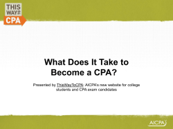 Steps to Becoming a CPA PowerPoint Presentation