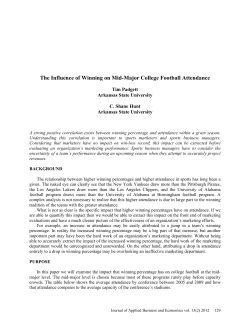 The Influence of Winning on Mid-Major College Football Attendance