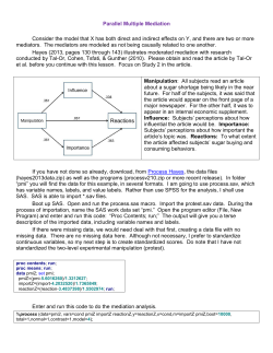 Parallel Multiple Mediation Consider the model that X has both