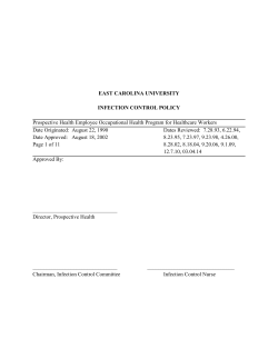 Prospective Health Employee Occupational Health Program for