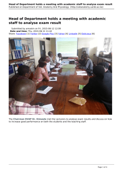 Head of Department holds a meeting with academic staff to analyse