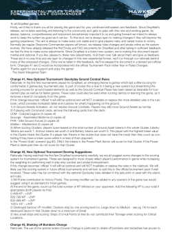 ExPERimENTAl RUlES ChANGE FOR DROPFlEET COmmANDER