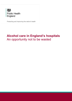 Alcohol care in England`s hospitals