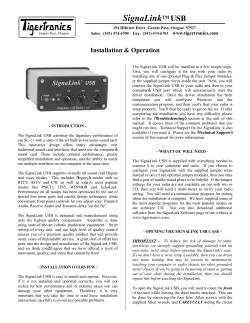 SignaLink USB Manual