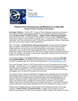 Cinema`s First Gay Superhero @ WhedonCon on May 20th