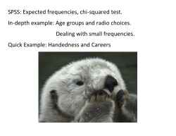 SPSS: Expected frequencies, chi-squared test. In