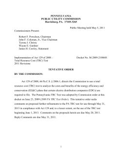 Tentative Order - Pennsylvania Public Utility Commission