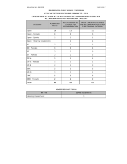 Assistant Section officer Main Examination-2016