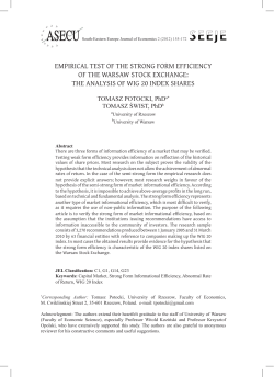 empirical test of the strong form efficiency of the warsaw