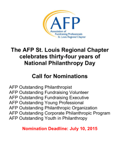 the nomination packet - AFP St. Louis Regional Chapter
