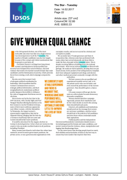 give women equal chance