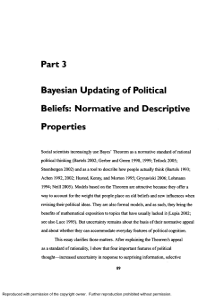 Part 3 Bayesian Updating of Political Beliefs: Normative