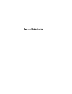 Convex Optimization