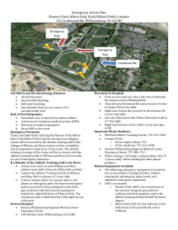 Emergency Action Plan Plumeri Park/Albert