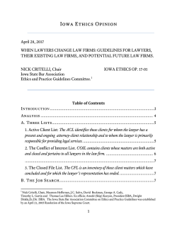 Iowa Ethics Opinion - Iowa Find-A