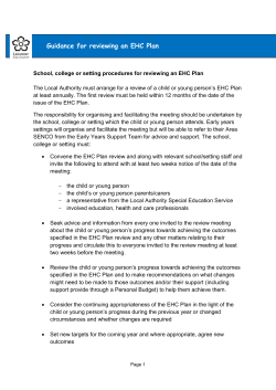 EHC Plan Review Guidance