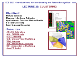 lecture 25: clustering
