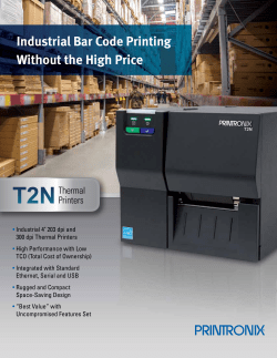 Industrial Bar Code Printing Without the High Price