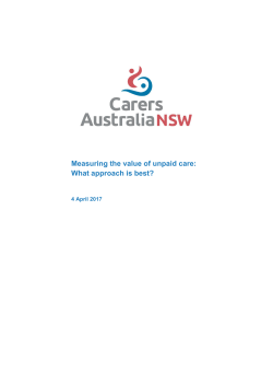 Measuring the value of unpaid care: What approach is best?