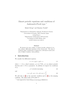 Almost periodic equations and conditions of Ambrosetti