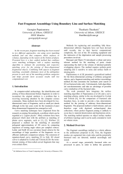 Fast Fragment Assemblage Using Boundary Line and Surface