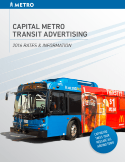 2016 Transit Advertising Info and Rates brochure
