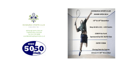 EDINBURGH SPORTS CLUB JUNIOR OPEN