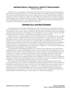 Aspiring Social Justice Ally Identity Development