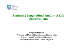 Analyzing Longitudinal Quality of Life Outcome Data