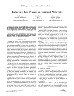 Detecting Key Players in Terrorist Networks