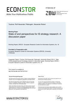 State of and perspectives for IS strategy research