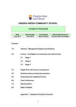 Capability Procedure - Hebden Green School