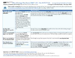 Blue Advantage Plus Bronze? - Blue Cross and Blue Shield of Texas