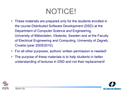 Selected Topics of Software Engineering - Distributed