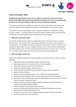 Points to Consider: Audit