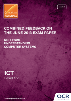 R001 June 2013 exam paper