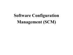 Software Configuration Management (SCM)