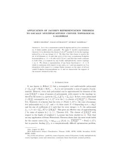 Application of Jacobi`s Theorem to lmc Real Algebras