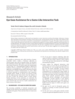 Eye Gaze Assistance for a Game