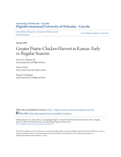 Greater Prairie-Chicken Harvest in Kansas: Early vs. Regular Seasons