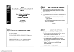 Best Value Evaluation Methodology as Applied in NC3A