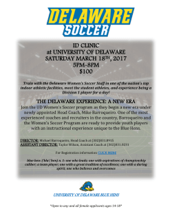 Clinic Flyer - BlueHens.com