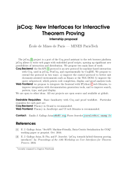 jsCoq: New Interfaces for Interactive Theorem Proving