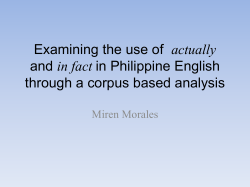 Actually and in fact in PhE