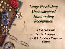 Large Vocabulary Unconstrained Handwriting Recognition