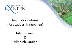 Innovation Fitness by Allen Alexander UoE